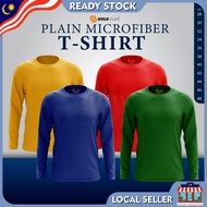 𝐆𝐎𝐋𝐃 𝐂𝐋𝐔𝐁 Long Sleeve Plain Microfiber T-shirt Rumah Sukan/ Baju Sukan Warna Sekolah Lengan Panjang/
