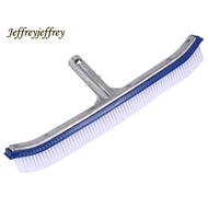 18 Inch Outdoor Pool Wall Brush Swimming Pool Cleaning Tool Aluminum Handle for Pond Spa  Pools Alga