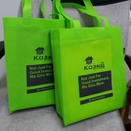 10 Lembar Goodie Bag Sablon cetak nama Tas kain spunbond Totebag Kantong Wadah kemasan belanja Hampe