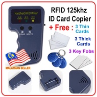 Access card copier duplicator ID 125khz RFID cloning handheld device + free copy cards and key chain
