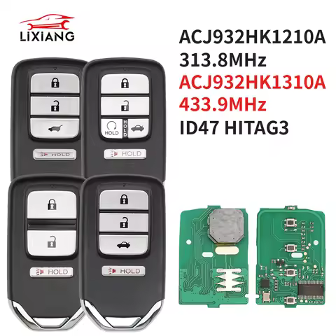 LX ACJ932HK1210A 313.8MHz ACJ932HK1310A 433.9MHz ID47 Chip Proximity Car Remote Key For Honda Accord
