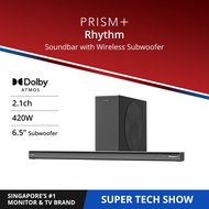 PRISM+ Rhythm 2.1ch Soundbar with Dolby Atmos | 420W | Wireless Subwoofer