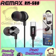 REMAX Earphones RM-560 Type C / AP Earphone Gaming Earphone Type C Earphone Gaming Earphone With Mic