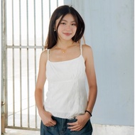 nonome.sg Cleo Embroidered Empire Waist Sleeveless Top