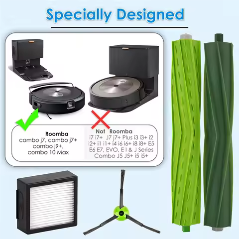 A21I-For Irobot Roomba Combo J7+/ Combo J9+/ Combo 10 Max Robot Vacuum Cleaner Main Side Brushes HEP