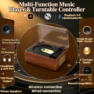 【In Stock】Multi-Function Music Player: CD Playback, Bluetooth 5.4, 10W Stereo Speakers, 3 Turntable 