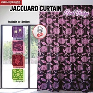 (P1)✨Jacquard Langsir Raya Bercorak Bunga 1pcs / Floral Curtain / Ready Made Curtain /Siap Jahit FRE