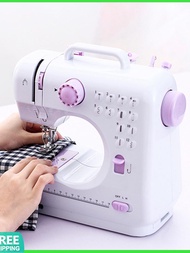【New Arrival】505A Portable Sewing Machine Double Speeds Mending Machine 12 Built-In Stitches Sewing 