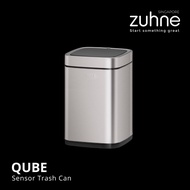 ZUHNE Qube Stainless Steel Touchless Trash Bin (Compact Sensor Dustbin for Kitchen, Bath and Living areas)