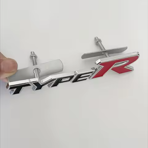 3D Metal Honda Type R Logo Badge Front Grill Emblem for Accord Civic FK2 FN2 EP3 Type S Sticker Car 