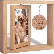 Wooden Photo Frame Postcard Photo Solid Wood Photo Frame Rotatable Desktop Decoration Pet Commemorat