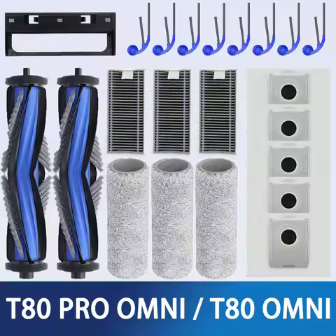 ECOVACS T80 PRO OMNI / T80 OMNI Vacuums Cleaner Main Roller Mop Cloth Side Brush Dust Bag HEPA Filte