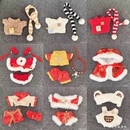 【10cm娃衣】现货10cm棉花娃娃斗篷衣服裙子连体衣爬爬衣新年套装10cm Baby Clothes in Stock 10cm Cotton20241004