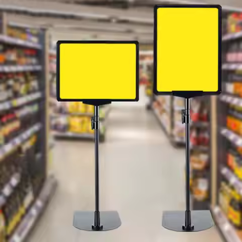 Supermarket Price Label Stand Reusable Business Black Adjustable Sign Holder A3 A4 Frame