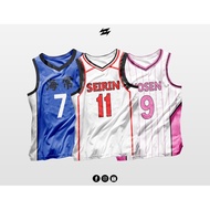 Kuroko no Basuke full sublimation basketball jerseys CUSTOMIZABLE (Seirin, Kaijo, Yoshen)