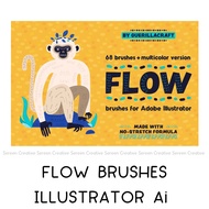 AI26 Flow Brushes for Adobe Illustrator