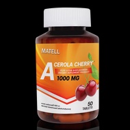 Acerola Cherry Vitamin C 1000 mg 50 Tablets อะเซโรล่า เชอร์รี่ วิตามินซี 1000 มก 50 เม็ด เสริมสร้าง คอลลาเจน Collagen ลดจุดด่างดำ ฝ้า กระ As the Picture One