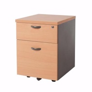 [Free Delivery &amp; Installation] 1-Drawer 1-Filing Mobile Pedestal / Mobile Drawer / Office Drawer (Beech Colour)
