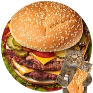 Fun Mexican Round Flannel Blanket Thickened Warm Burger Lunch Blanket Bedroom 【MAR】