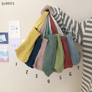 ljc8651 Lunch Bag Corduroy Canvas Lunch Box Picnic Tote Cotton Cloth Small Handbag new