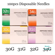 100pcs Disposable Plastic Beauty30G, 31G,32G,34G Small Needle Micro Needle
