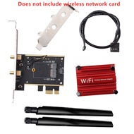 WiFi 6 Intel AX200 AX210 9260 8265 8260 M.2 To PCIE Express 1X Wireless Adapter Converter with 2x An