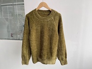 Áo Len Dệt Kim Dáng Rộng Thoải Mái Cho Nữ Mùa Thu Đông Cổ Tròn Tay Dài Mặc Trong Quần Áo Công Sở Thư