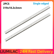 2 X HSS W18CR4V Thickness Planer Wood Planer Blade 319x18.2x3mm Single edged Wood Planer For-Ryobi E