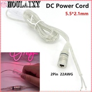 HOULAIXY 1Pcs DC Power Cord, 2M 22AWG DC Extension Cable,  5V 12V 2Pin Transparent Power Adapter Cab