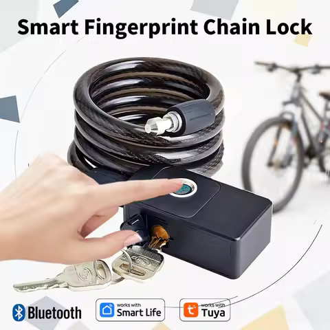 Tuya Smart Bluetooth & Fingerprint Chain Lock For Google Play IOS Warehouse store security door lock