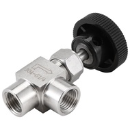 Needle Valve Adjustable Needle Valve 1/4 Inch Right Angle Female Thread SS304 for Water Gas Oil