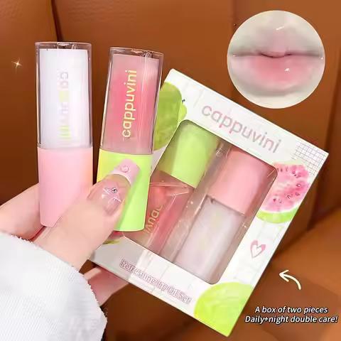 Guava Refreshing Lip Oil Set Deeply Hydrating Lip Moisturizer Lip Gloss Reduce Lip Lines Winter Lip 
