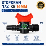 Stop valve Thread 1/ 2 inch To 16mm Male