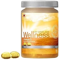 Oriflame Sweden Wellness Omega 3 Complete Natural Food Supplement |Promotes Smooth and Healthy Skin and Heart Health and Cholesterol Levels- 60 Capsules