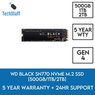 WD BLACK SN770 500GB/1TB/2TB GEN 4 M.2 NVME Internal SSD [2022 Edition]