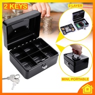 [OneHome] Safes Petty Cash Box Safety Security Lock Tray Metal Storage Home Kotak Peti Wang Duit Bes