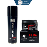 Sáp Vuốt Tóc Nam AKUMA HERO Matte Clay 95g – Sáp vuốt tóc hương nước hoa giữ nếp 12h hút dầu tạo kiể