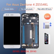 For Asus Zenfone 4 ZE554KL LCD screen assembly with front case touch glass, Z01KD Z01KDA Z01KS LCD D