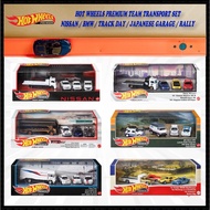 HOT WHEELS Team Transport Collector Display Set Datsun Wagon Nissan Japanese Garage Track Day Rally 