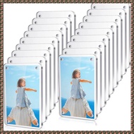 (ITMB) 18 Pcs Acrylic Fridge Magnetic Frame Photo Frame Mini Double Sided Refrigerator Magnet Pictur