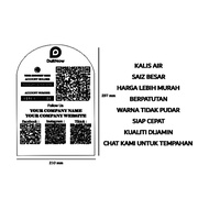 SAYA QR CODE STANDEE FREE CARD SIZE CUSTOMIZE/ OTHER PEOPLE CAN MAKE IT FREE SIZE SAME PRICE / BIG S