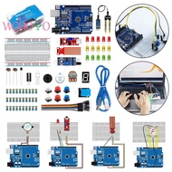 DIY Basic Kit with Breadboard LED Sensor Modules Resistance for Arduino UNO R3 [wohoyo.sg]