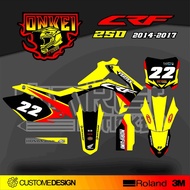 DECAL STICKER CRF 250 2014-2017 VTX