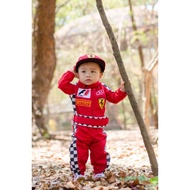 Ferrari F1 racing , ferrari inspired for birthday kids and adult outfit( jumpsuit overall)