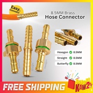 Hose Connector High Pressure 8.5MM Brass Brass Hexagon Brass Straight Brass Butterfly for Air Fuel W