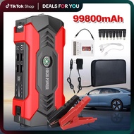 Car Jump Starter 99800mAh Booster Jumper Box Power Bank Battery Charger Portable dealsforyoudays