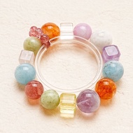 Purple Strawberry Crystal Milk Cap Bracelet Green Grape Ghost Natural Snowflake Rabbit Hair Women's 