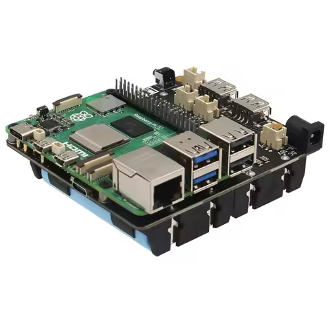 X1202 Raspberry Pi 5 UPS Board - 6-18V Wide Input | Auto Power On/Safe Shutdown | 4x18650 Battery Ho