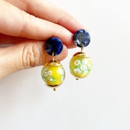 Blooming Baubles Statement Yellow Earrings