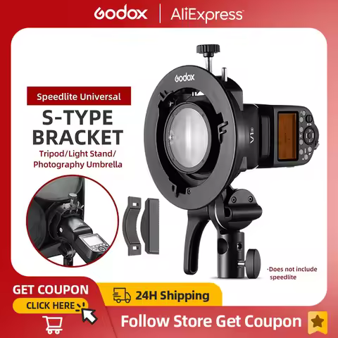 Original Godox S2 Bowens Mount Flash S-type Holder Bracket for Godox V1 V860II AD200 AD400PRO Speedl